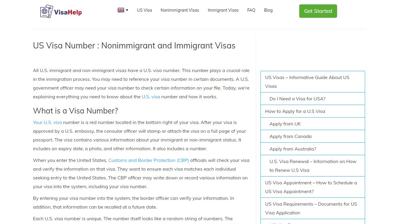 US Visa Number : Nonimmigrant and Immigrant Visas